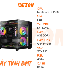 BỘ PC GAMING H81 I5 4590 RAM 8GB SSD 128GB VGA GTX 750TI