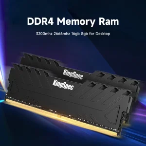 Bộ nhớ trong Kingspec 16GB DDR4 3200MHZ _KS3200D4M13516G Heatsink 3 Ram KingSpec Heatsink Black 16GB DDR4 3200MHz Black - thiết kế hiện đại, hiệu năng cao